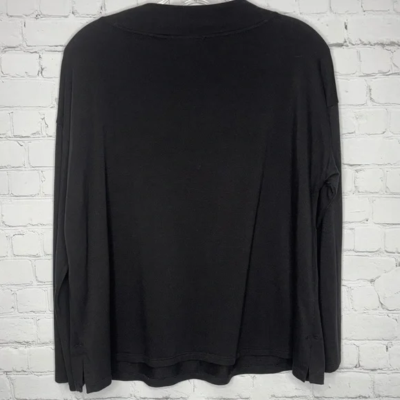 Eileen Fisher Stretch Jersey Knit Mock Neck Top - Picture 5 of 7